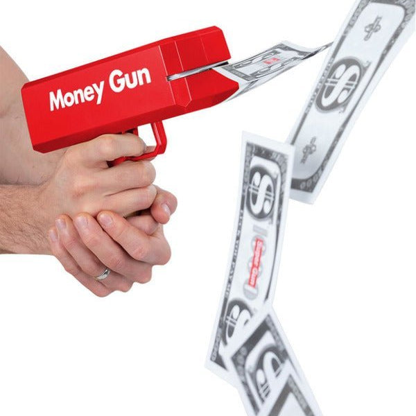 Make It Rain Money Gun, with 100pcs Paper Currency - Adult Weekender