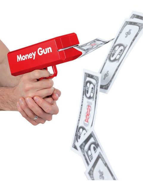 Make It Rain Money Gun, with 100pcs Paper Currency - Adult Weekender