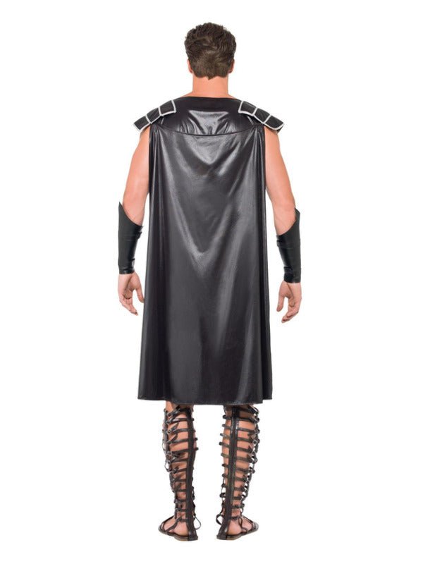 Male Dark Gladiator Costume, Black - Adult Weekender