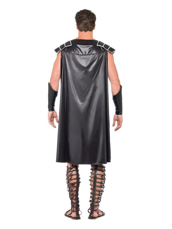 Male Dark Gladiator Costume, Black - Adult Weekender