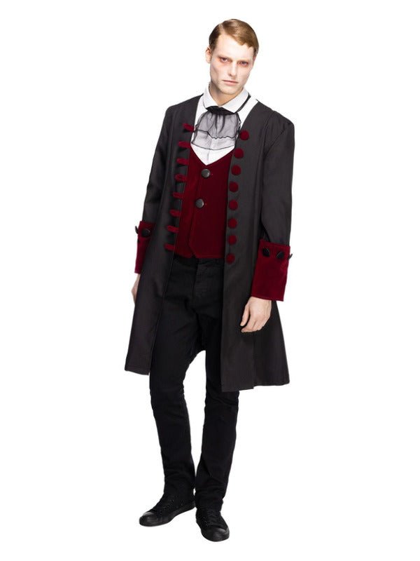 Male Fever Gothic Vamp Costume, Black - Adult Weekender