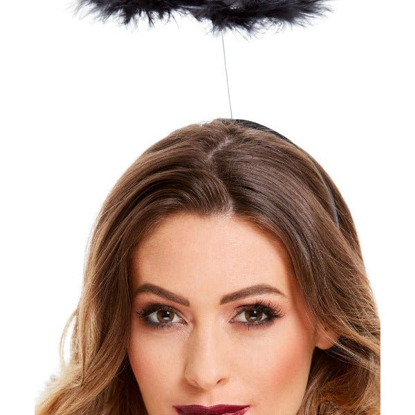 Marabou Angels Halo, Black - Adult Weekender