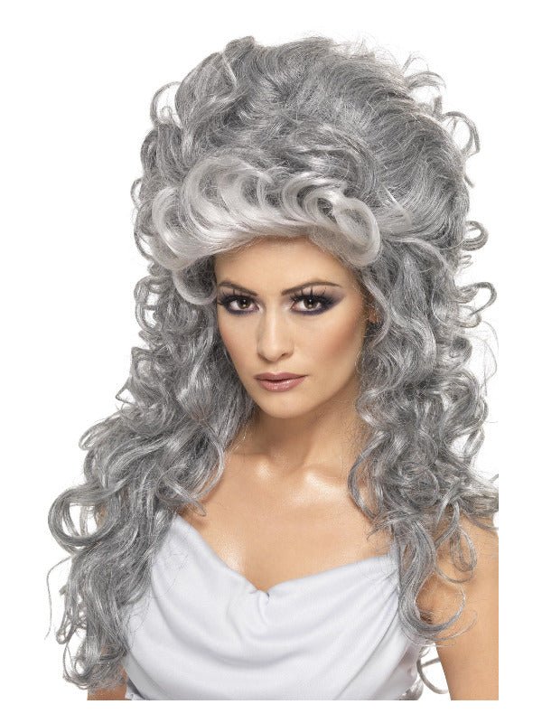 Medeia Witch Beehive Wig, Grey - Adult Weekender
