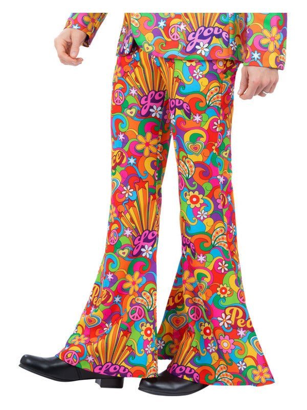 Mens Rainbow Peace Flared Trousers - Adult Weekender