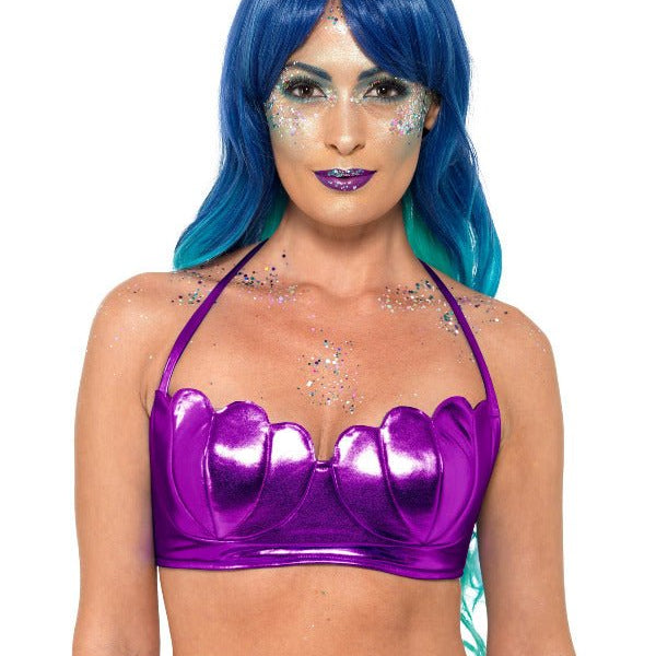 Mermaid Shell Bikini Bra Top, Strapless Design - Adult Weekender