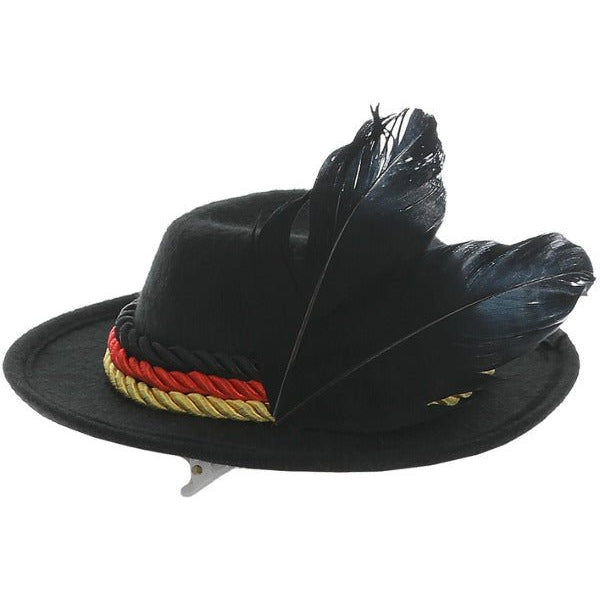 Mini Bavarian Trenker Hat, Black - Adult Weekender