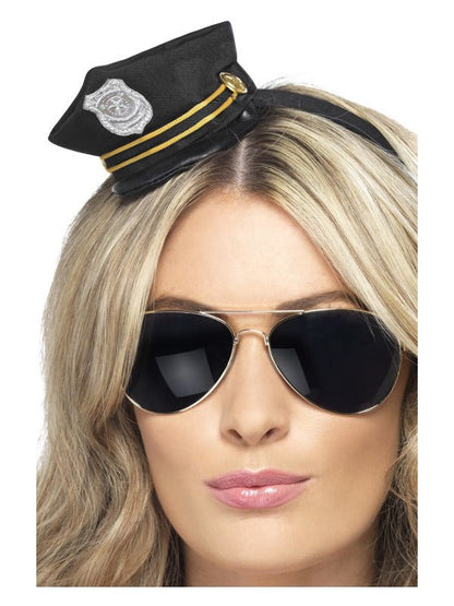 Mini Cop Hat, Black - Adult Weekender