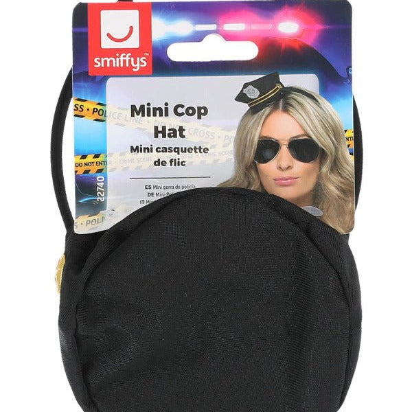 Mini Cop Hat, Black - Adult Weekender