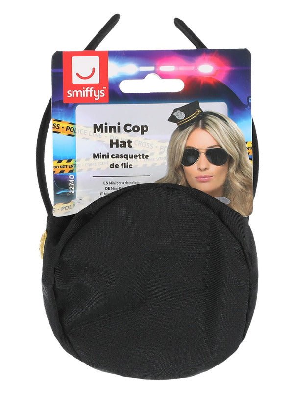 Mini Cop Hat, Black - Adult Weekender
