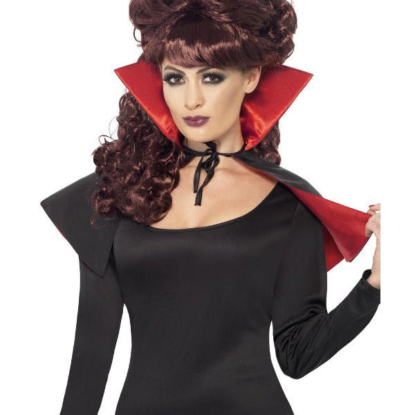 Mini Vamp Cape, Black & Red - Adult Weekender