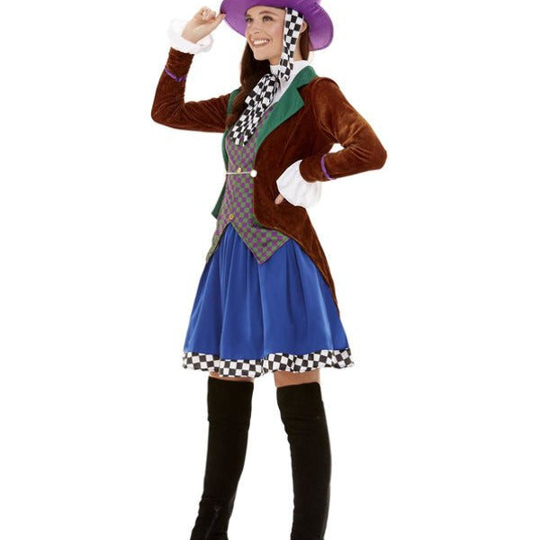 Miss Hatter Costume, Multi - Coloured - Adult Weekender