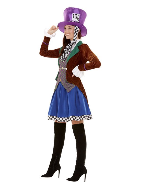 Miss Hatter Costume, Multi - Coloured - Adult Weekender