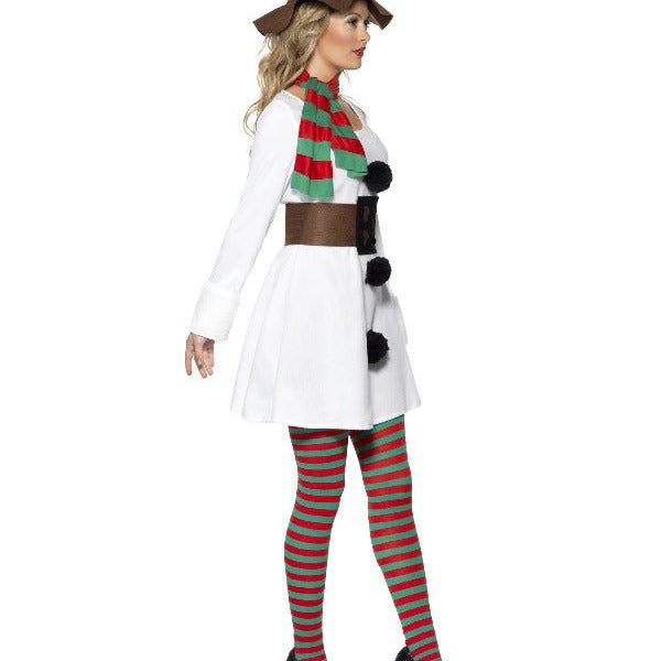 Miss Snowman Costume, White - Adult Weekender