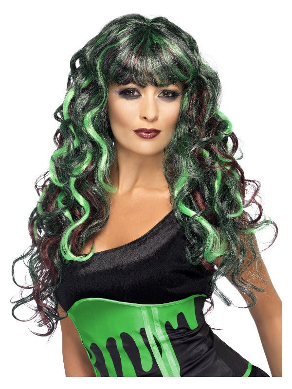 Monster Wig, Black &amp; Green - Adult Weekender