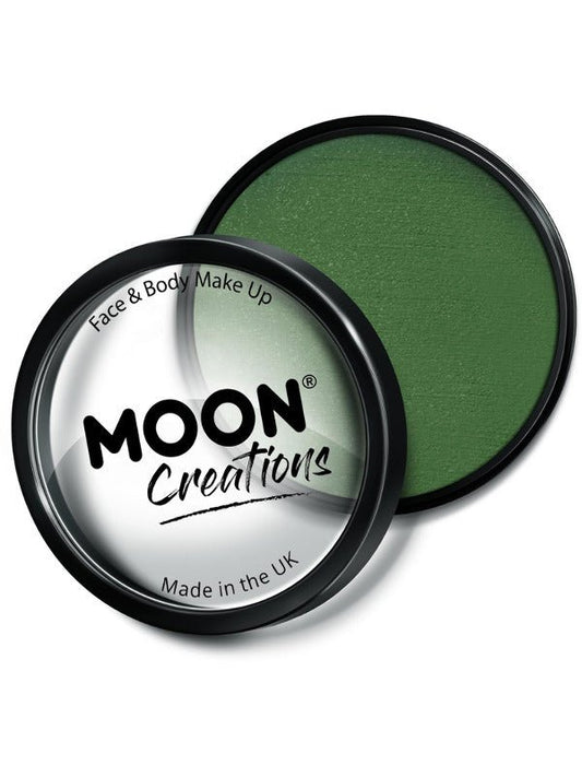 Moon Creations Pro Face Paint Cake Pot, Army Green - Adult Weekender