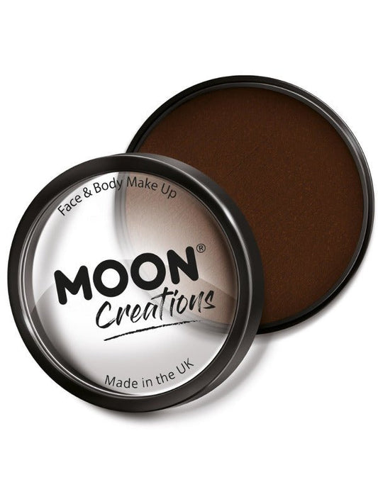 Moon Creations Pro Face Paint Cake Pot, Dark Brown - Adult Weekender