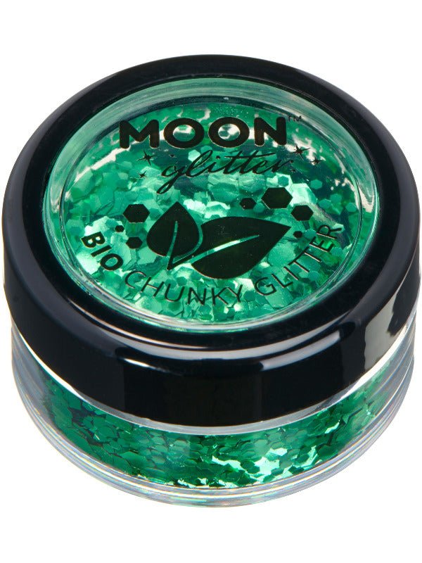 Moon Glitter Bio Chunky Glitter, Green - Adult Weekender