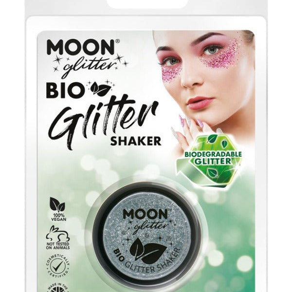 Moon Glitter Bio Glitter Shakers, Silver - Adult Weekender