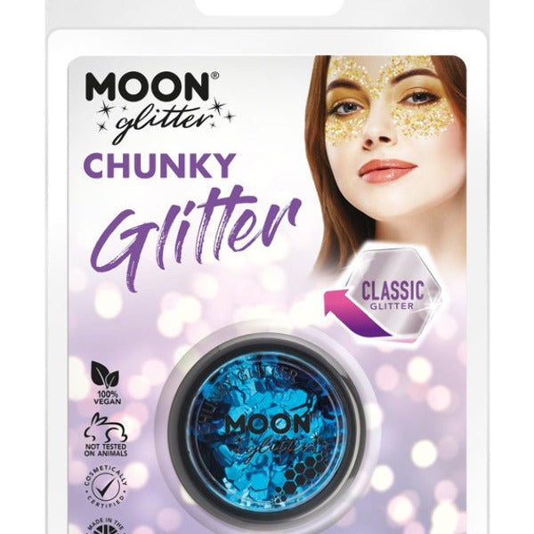 Moon Glitter Classic Chunky Glitter, Blue - Adult Weekender
