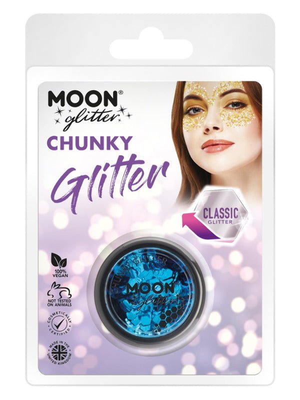 Moon Glitter Classic Chunky Glitter, Blue - Adult Weekender