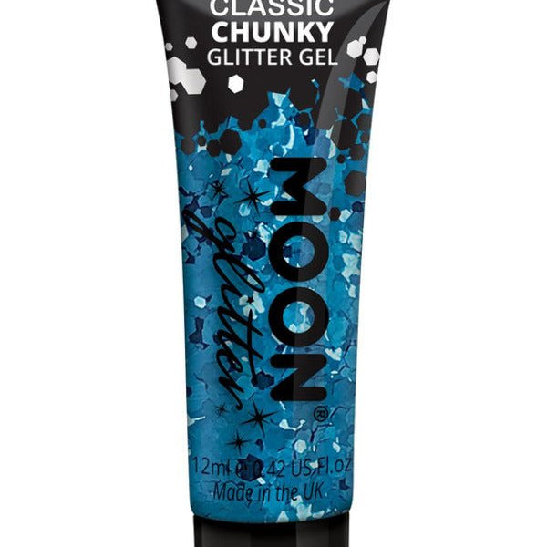Moon Glitter Classic Chunky Glitter Gel, Blue - Adult Weekender