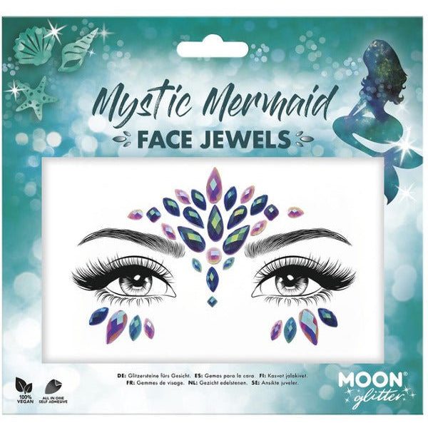 Moon Glitter Face Jewels, Mystic Mermaid - Adult Weekender
