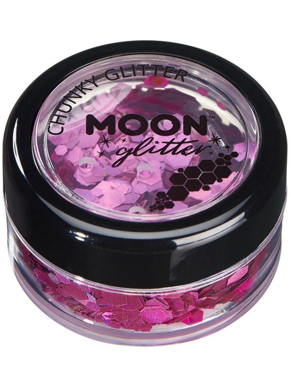Moon Glitter Holographic Chunky Glitter, Pink - Adult Weekender