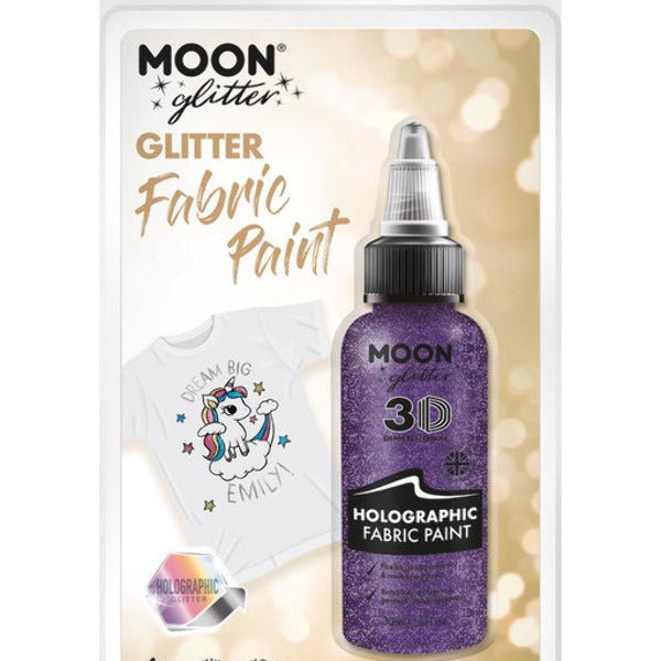 Moon Glitter Holographic Glitter Fabric Paint - Adult Weekender