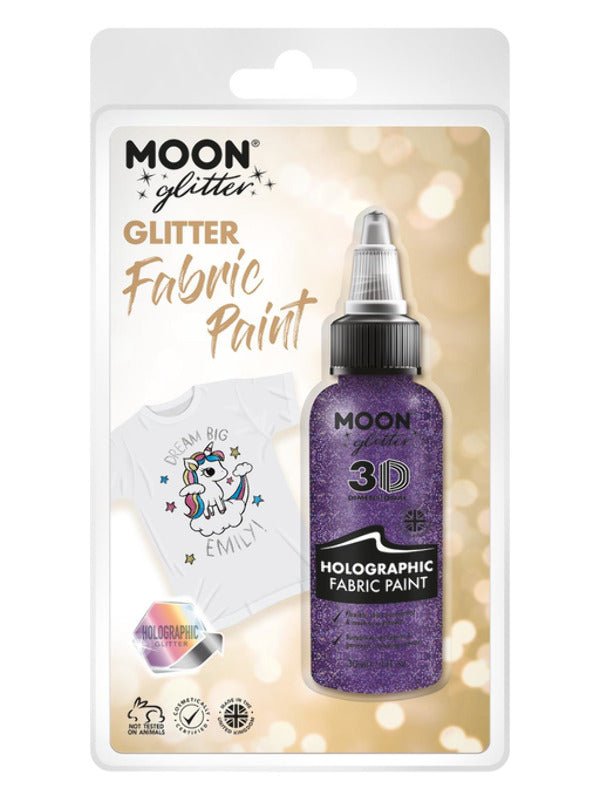 Moon Glitter Holographic Glitter Fabric Paint - Adult Weekender