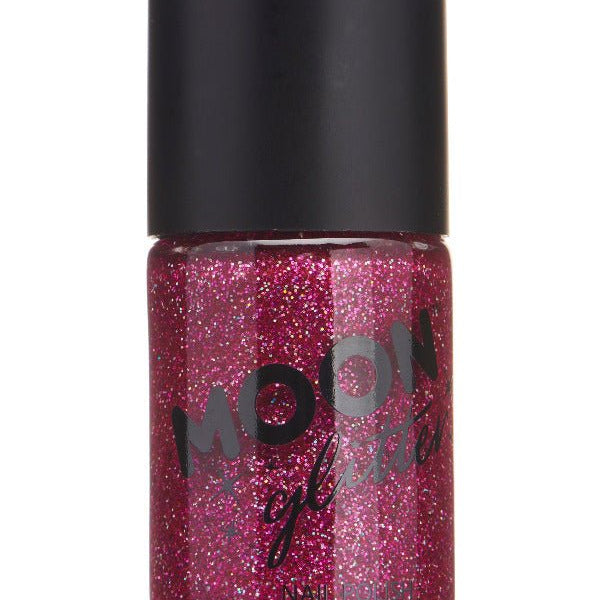 Moon Glitter Holographic Nail Polish, Fuchsia - Adult Weekender