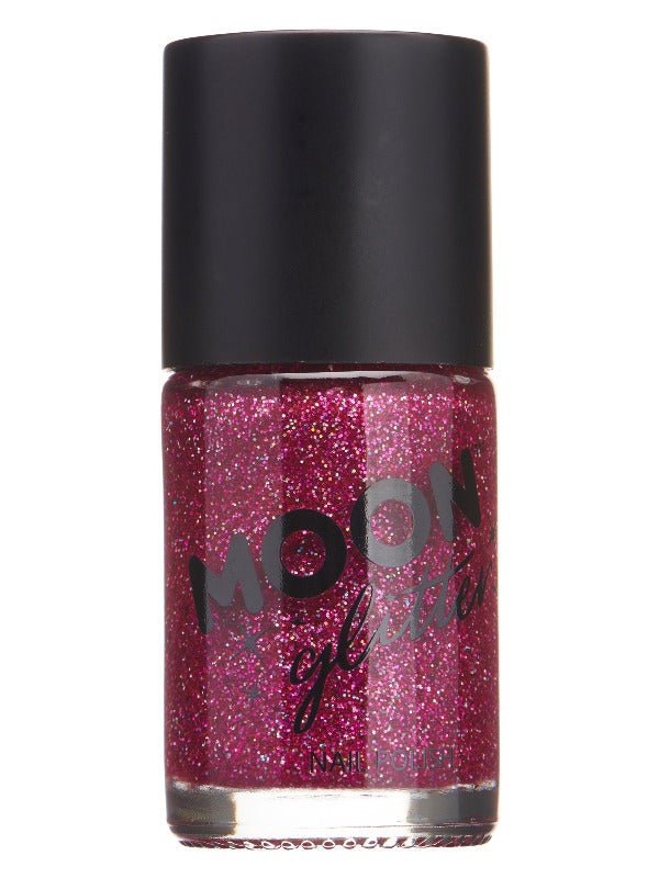 Moon Glitter Holographic Nail Polish, Fuchsia - Adult Weekender