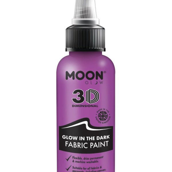 Moon Glow - Glow in the Dark Fabric Paint, Purple - Adult Weekender