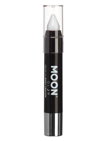 Moon Glow Intense Neon UV Body Crayons, White - Adult Weekender