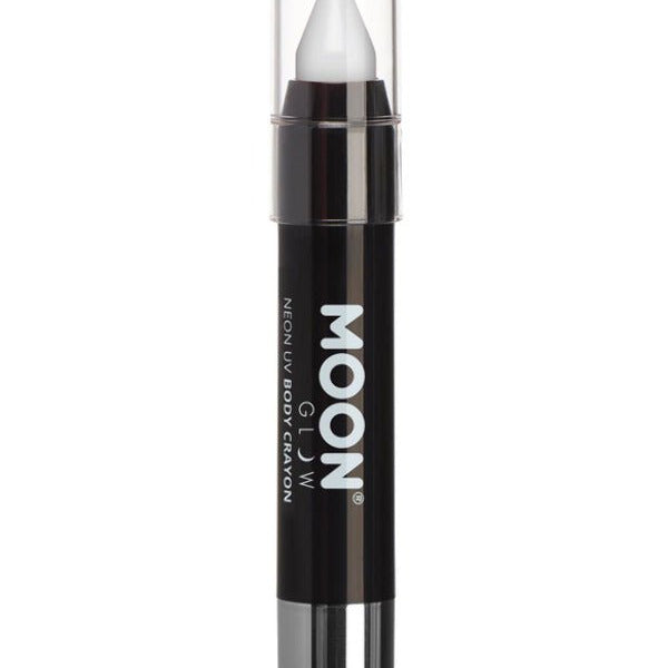 Moon Glow Intense Neon UV Body Crayons, White - Adult Weekender