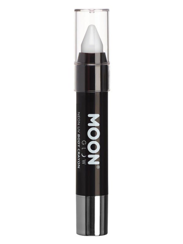 Moon Glow Intense Neon UV Body Crayons, White - Adult Weekender