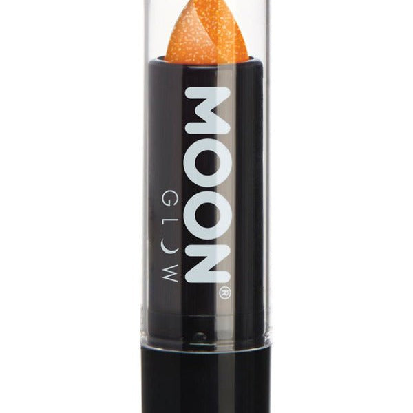 Moon Glow - Neon UV Glitter Lipstick, Orange - Adult Weekender