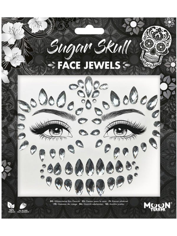 Moon Terror Face Jewels, Sugar Skull - Adult Weekender