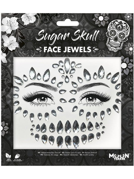 Moon Terror Face Jewels, Sugar Skull - Adult Weekender
