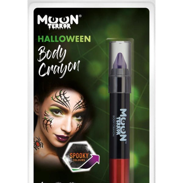 Moon Terror Halloween Body Crayons, Purple - Adult Weekender