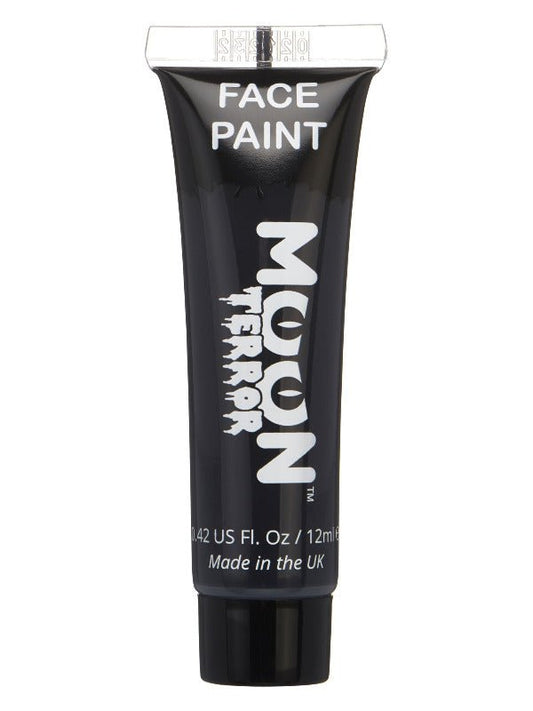 Moon Terror Halloween Face &amp; Body Paint, Black - Adult Weekender