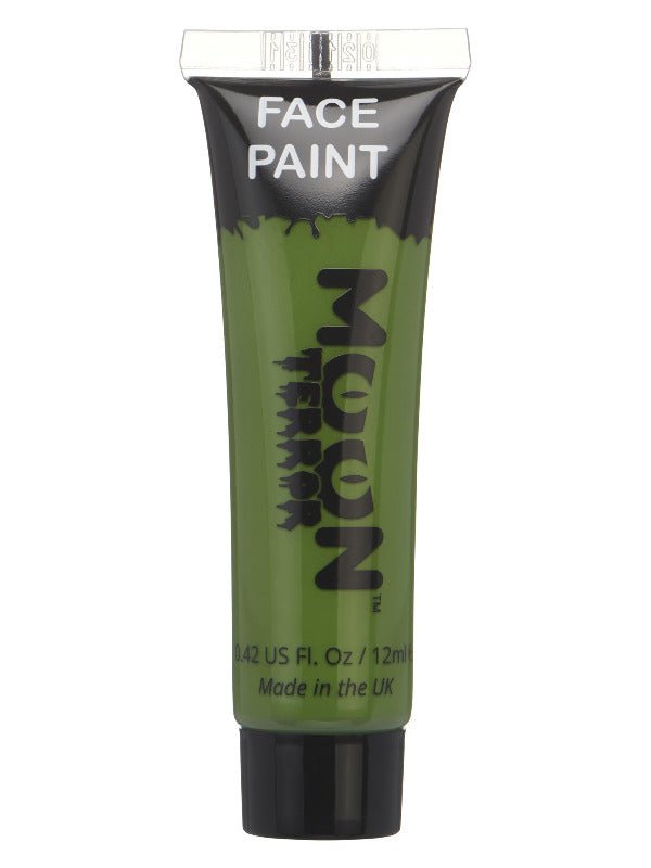 Moon Terror Halloween Face &amp; Body Paint, Green - Adult Weekender