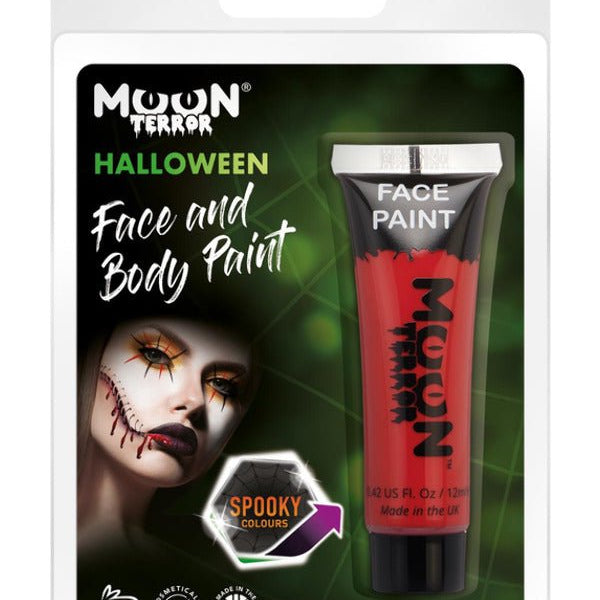 Moon Terror Halloween Face & Body Paint, Red - Adult Weekender