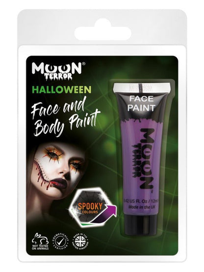 Moon Terror Halloween Face & Body Paint, Purple - Adult Weekender