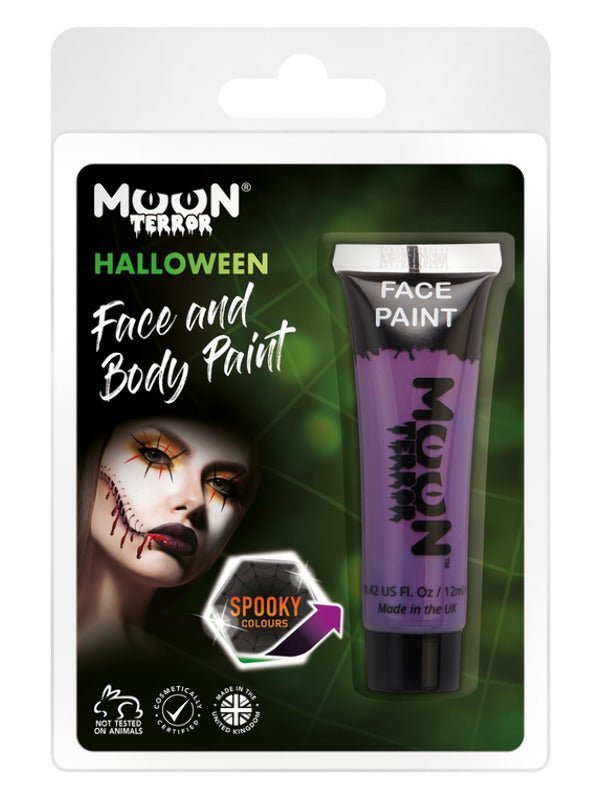 Moon Terror Halloween Face & Body Paint, Purple - Adult Weekender