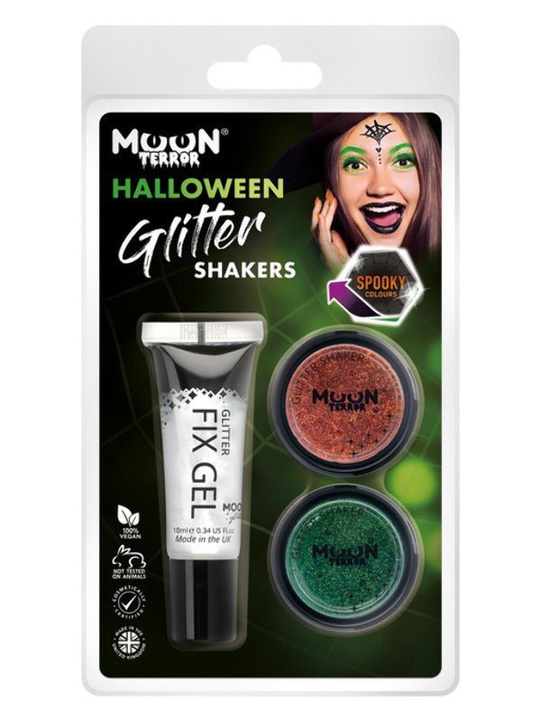 Moon Terror Halloween Glitter Shakers, - Adult Weekender