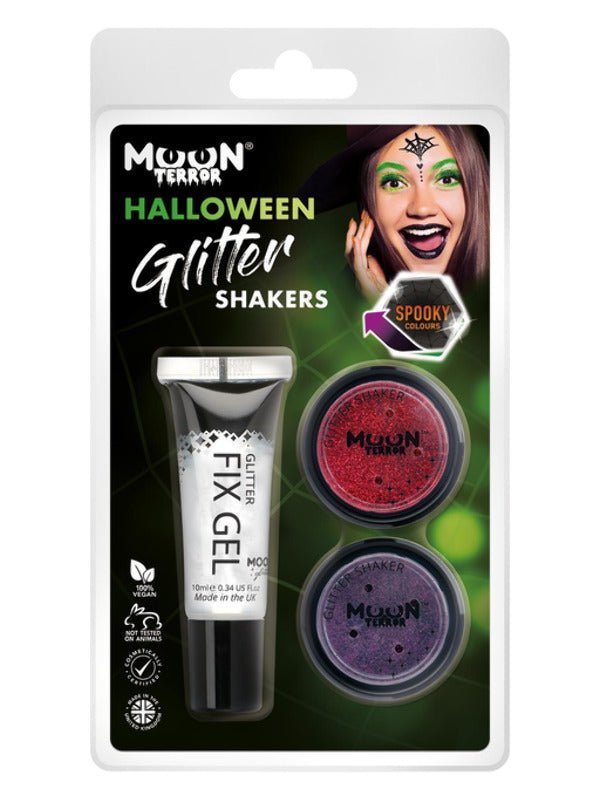 Moon Terror Halloween Glitter Shakers, - Adult Weekender