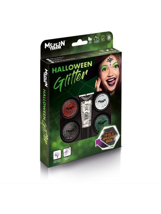 Moon Terror Halloween Glitter Shakers, Assorted - Adult Weekender