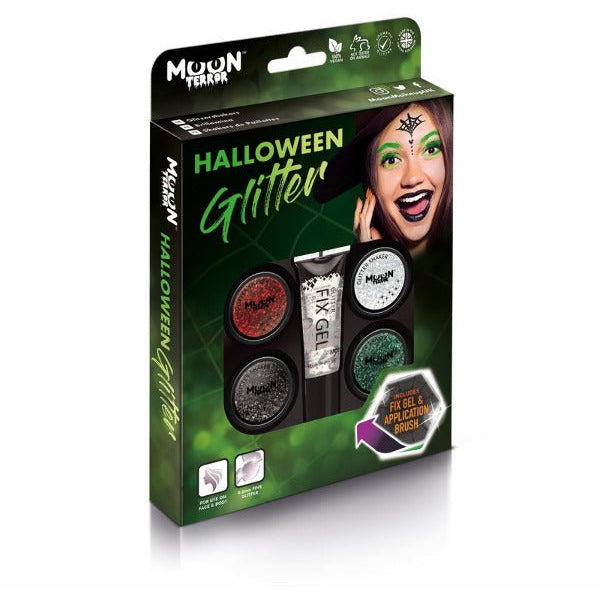 Moon Terror Halloween Glitter Shakers, Assorted - Adult Weekender