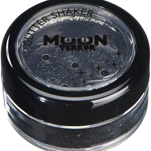 Moon Terror Halloween Glitter Shakers, Black - Adult Weekender