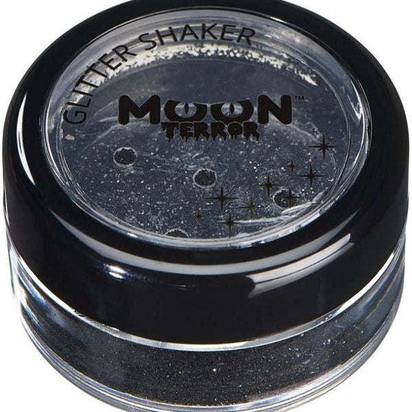 Moon Terror Halloween Glitter Shakers, Black - Adult Weekender